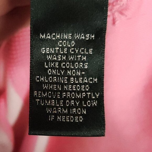 Lauren Ralph Lauren Pink White Stripe Thermal Plus Wide Neck Top 2X - Picture 5 of 5